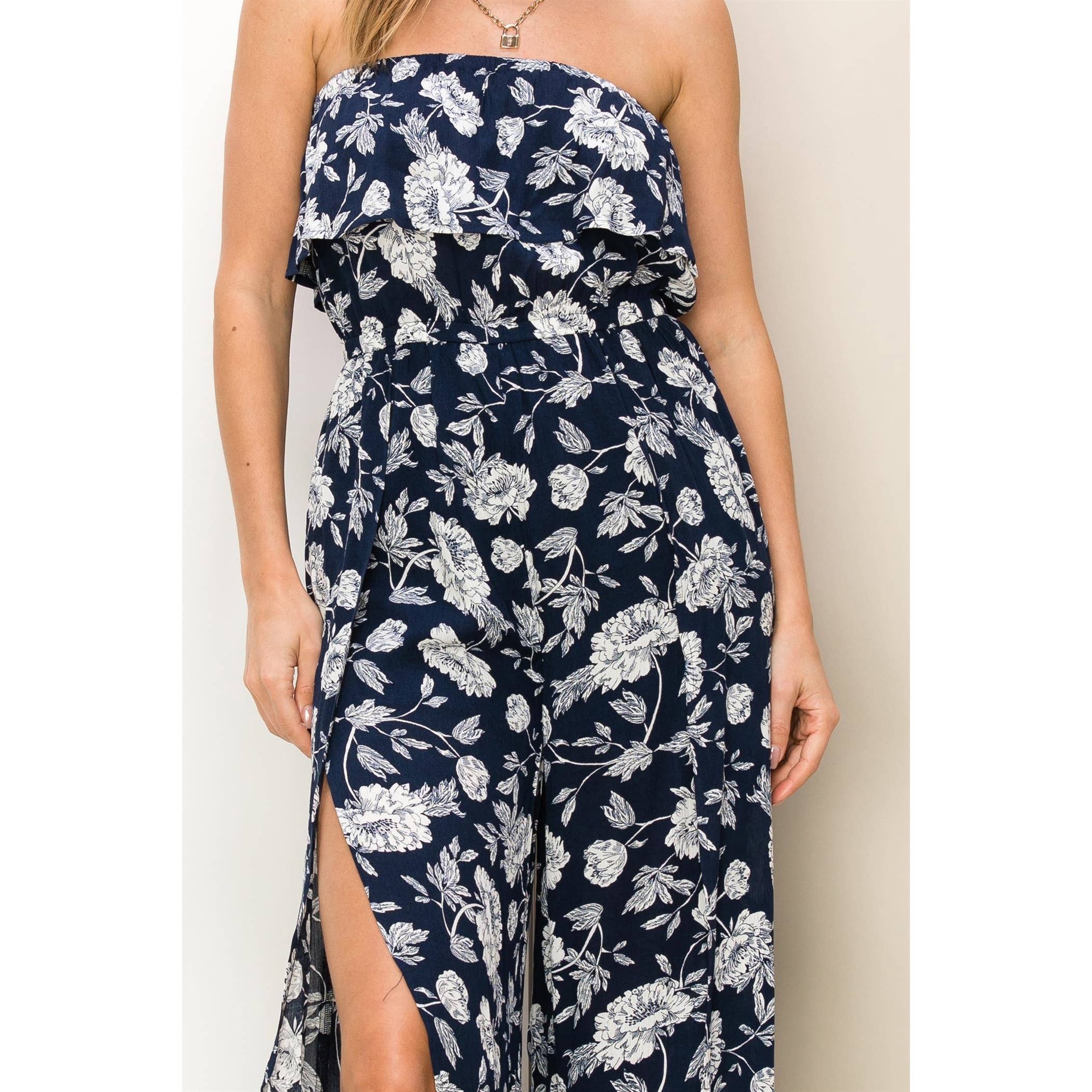 Tulum Tulip Hem Floral Jumpsuit