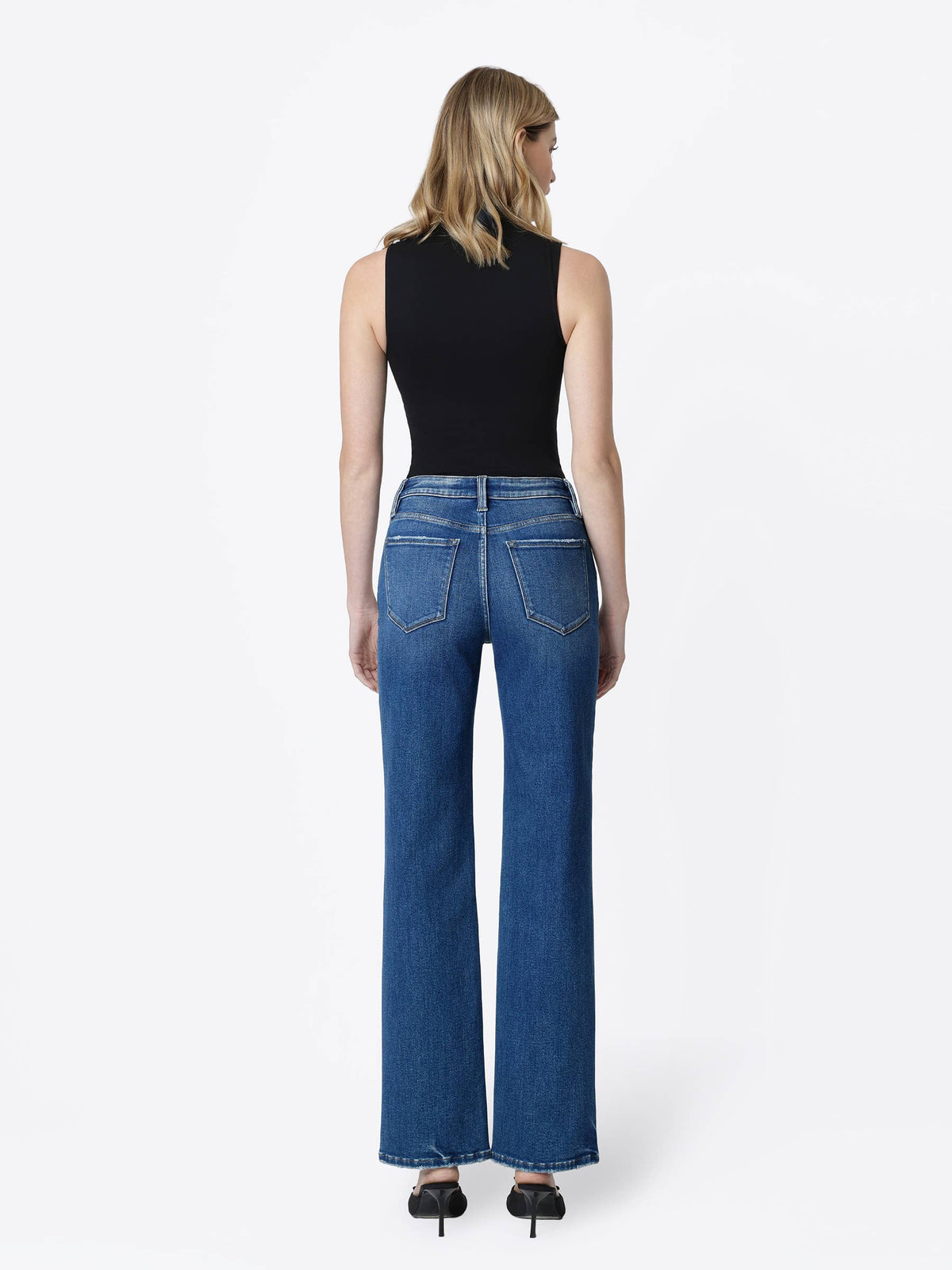 Dark Wash Slim Shady Wide Jeans