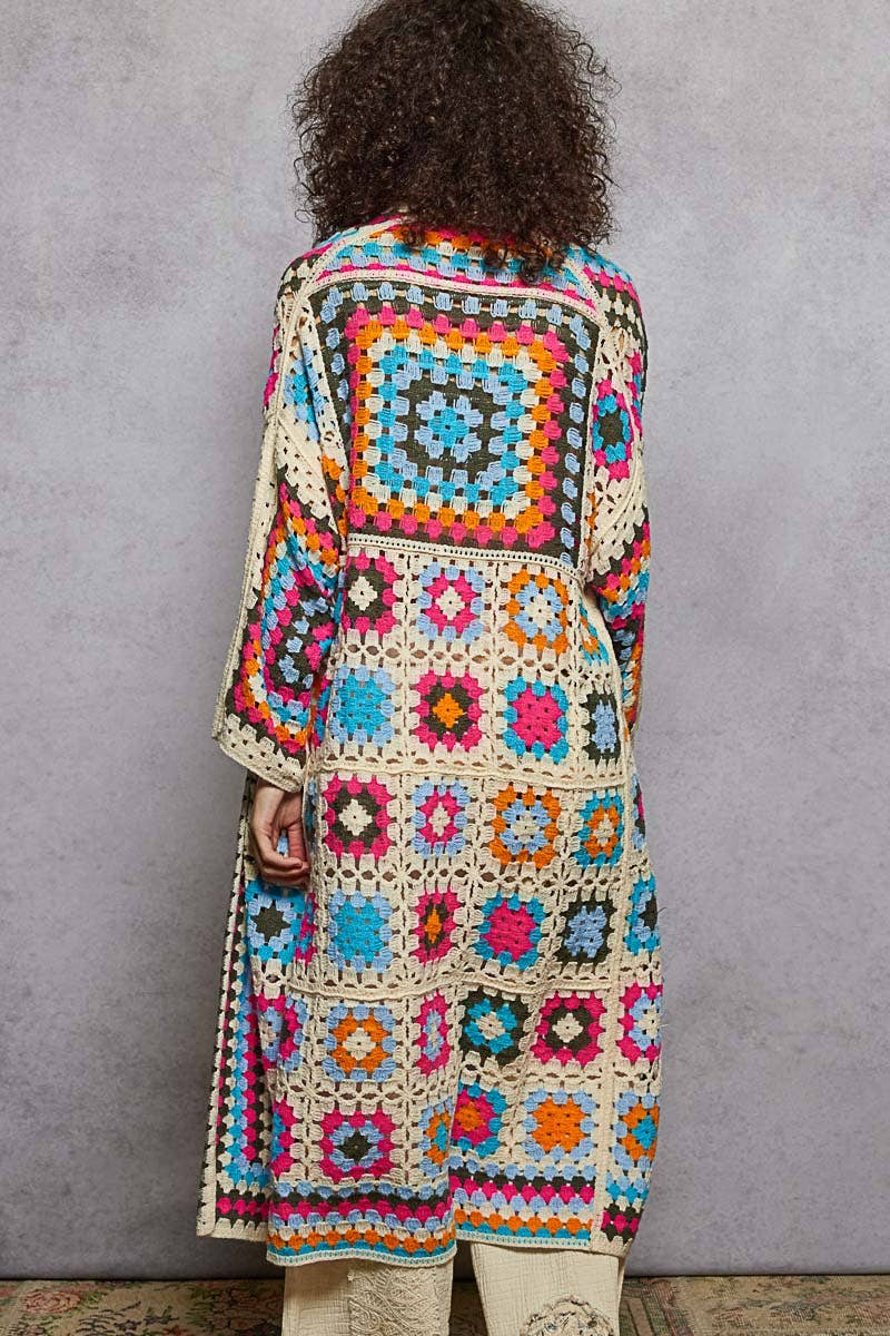 Colorful Squares Cardigan