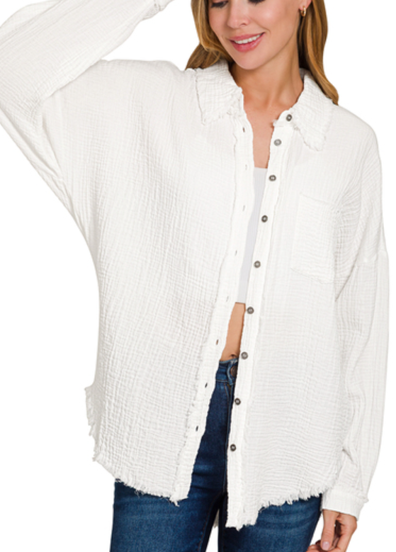 Snow White Woven Top