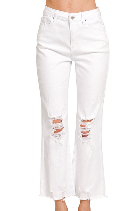 Destructed Snow Denim