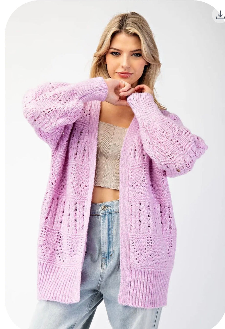 Lilac Cable Sweater