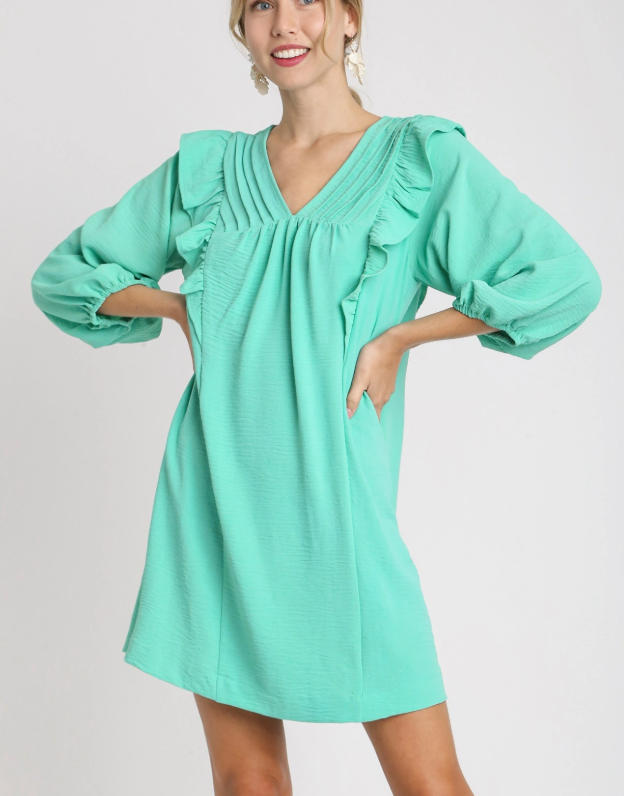 seafoam green dress with sleeves Florentine Petites Sea Foam Green Dress