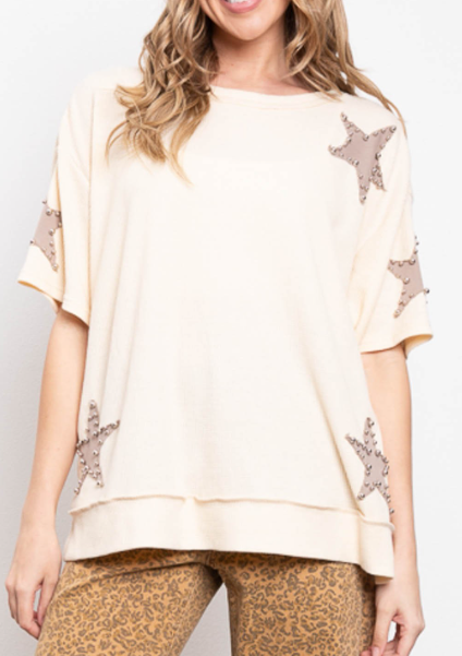 Mocha Patch Star Top