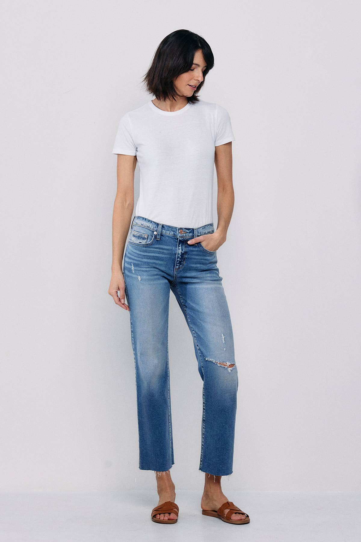 Mid Rise Madison Straight Ankle