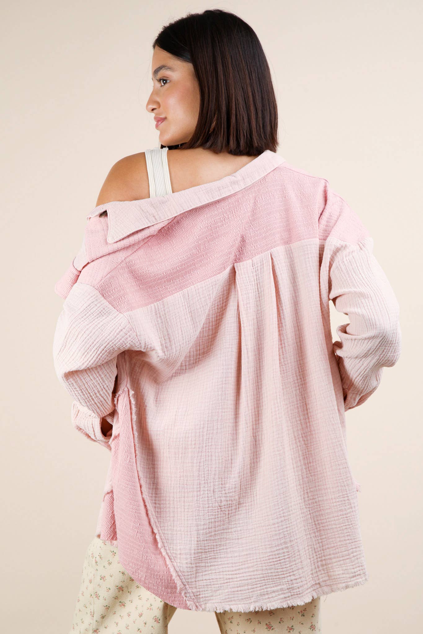 Dusty Gauze Mineral Shacket