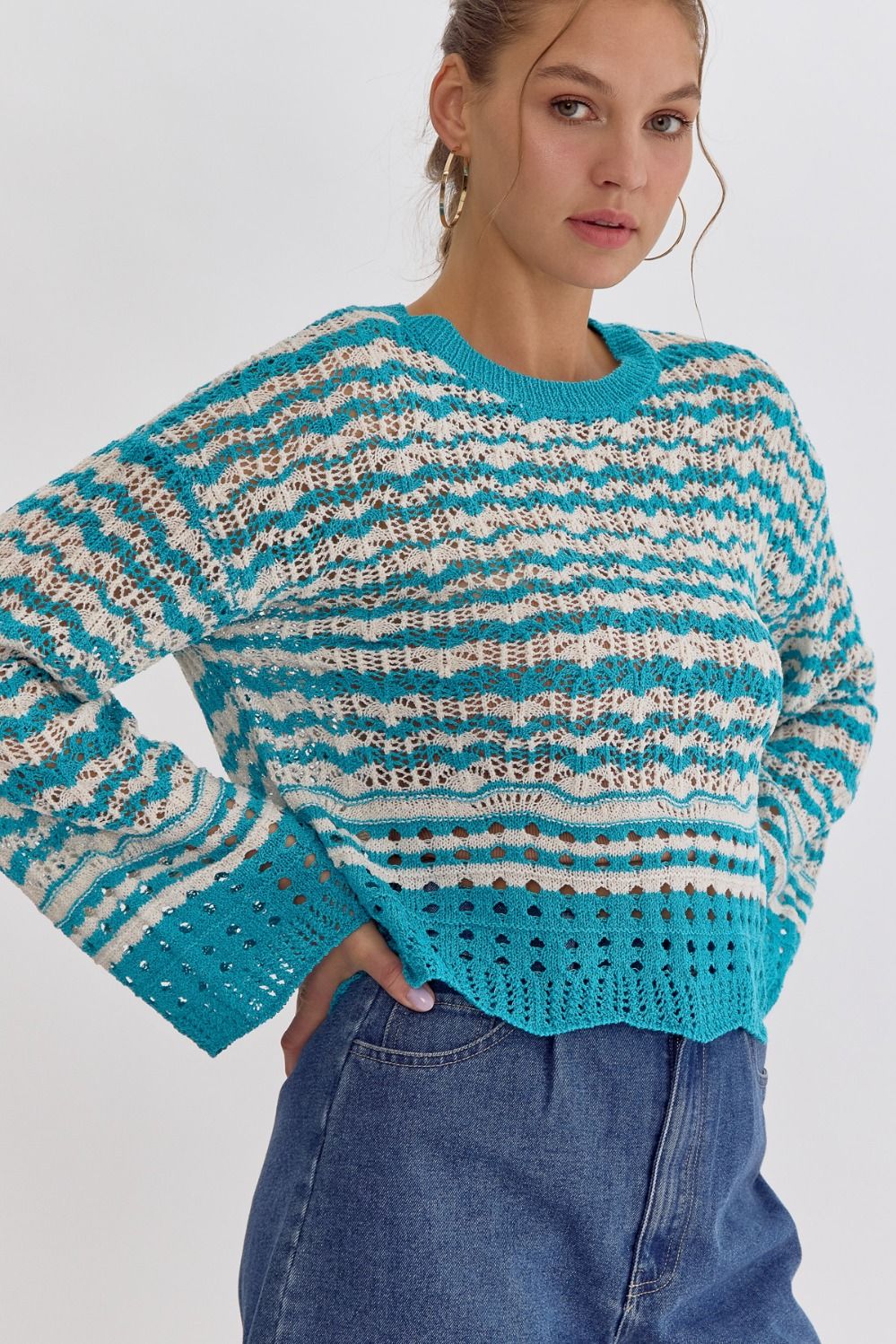 Crochet Teal Scallop