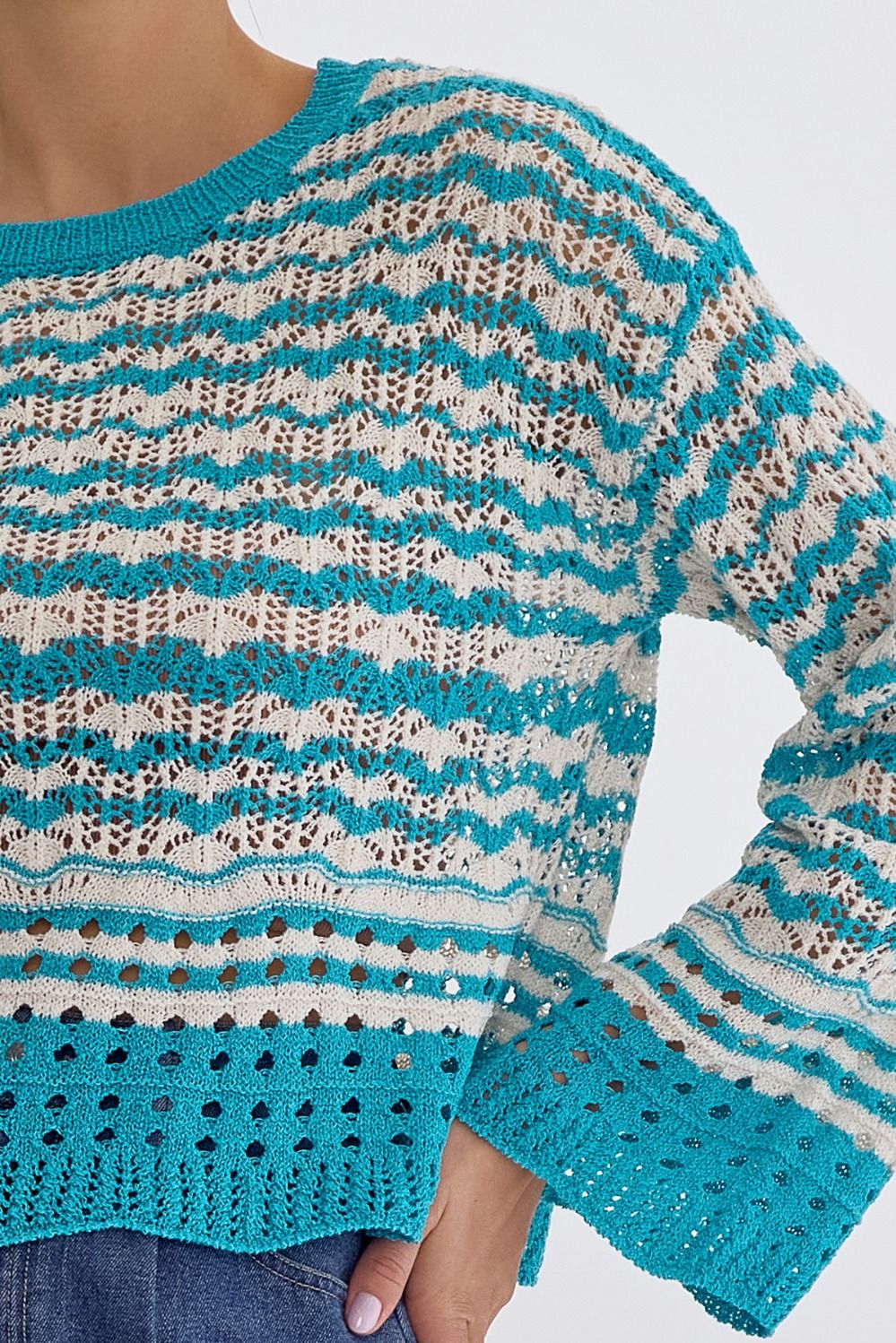 Crochet Teal Scallop