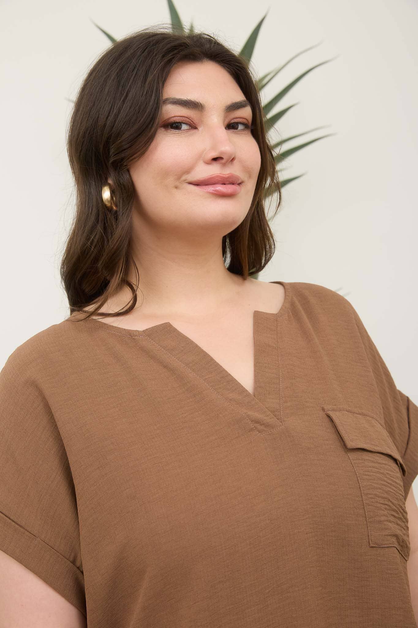 Brown Betty Plus Top