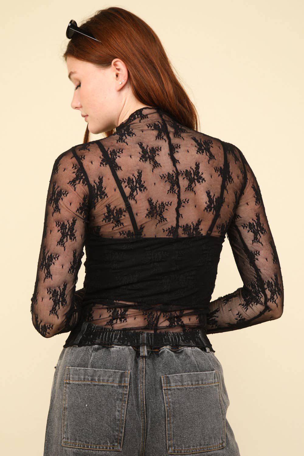 Merry Measure Mesh Lace Top