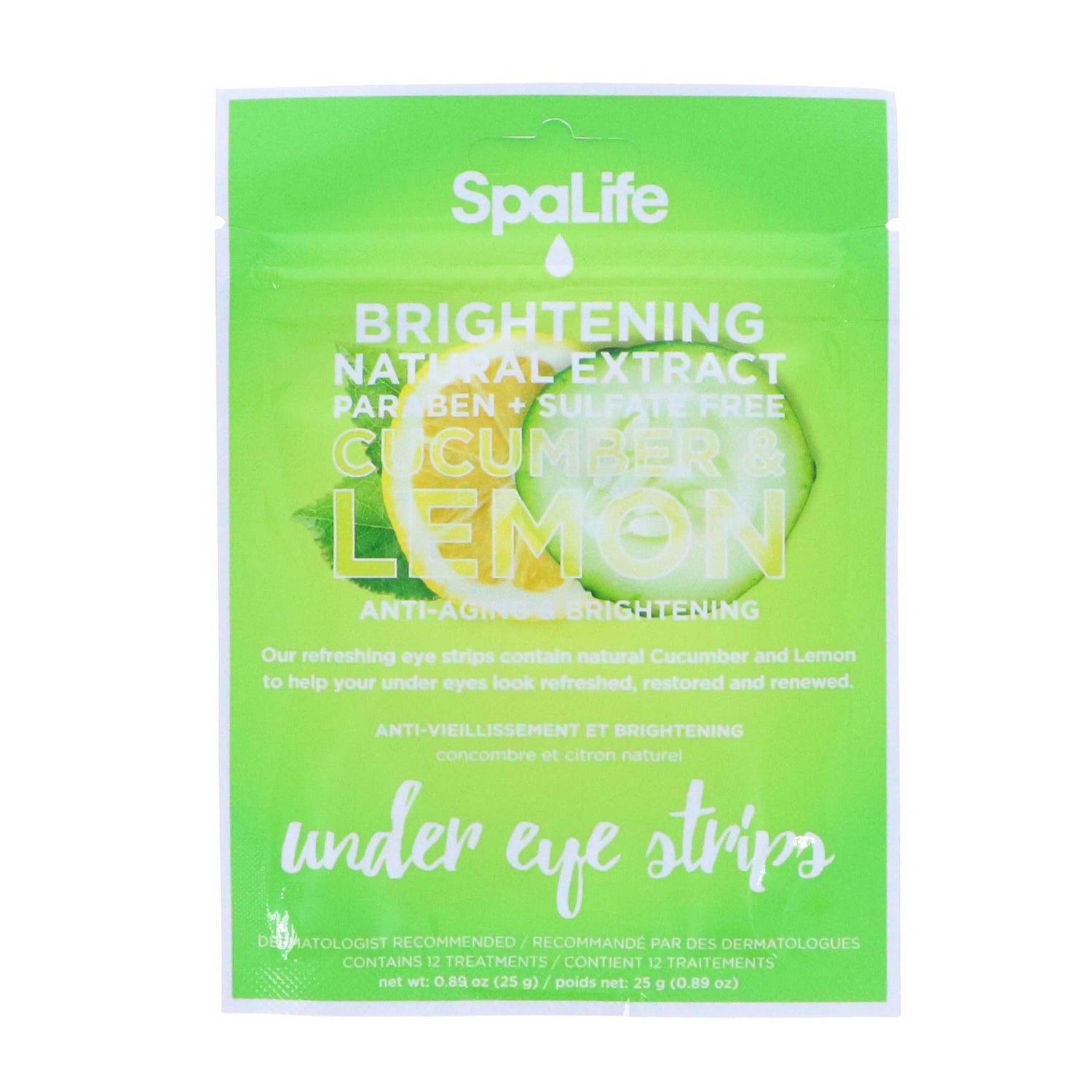 Cucumber + Lemon Brightening Under Eye Strips - 6 Pairs