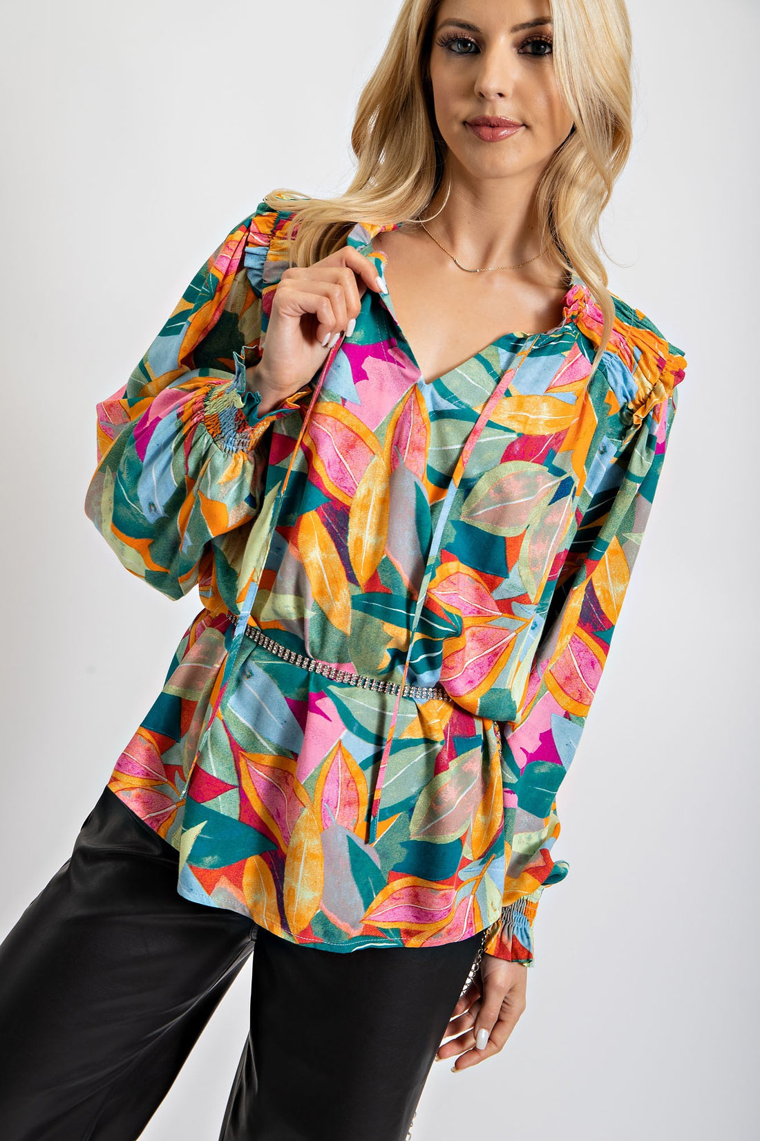 Tropical Challis Top