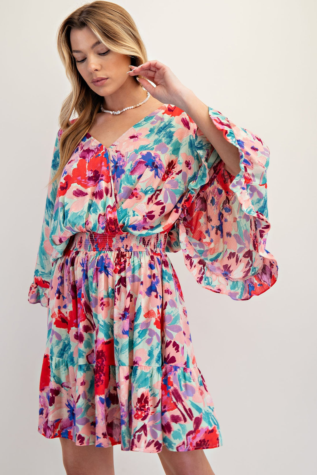 Floral Gauze Woven Dress