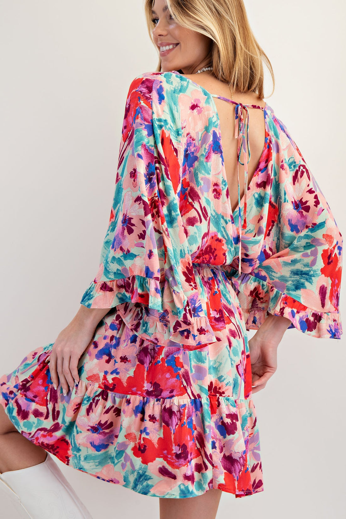 Floral Gauze Woven Dress