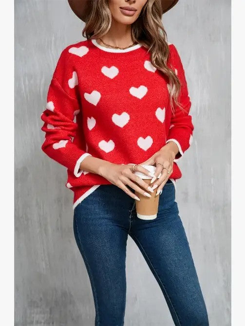 Candlit Dinner Hearts Sweater