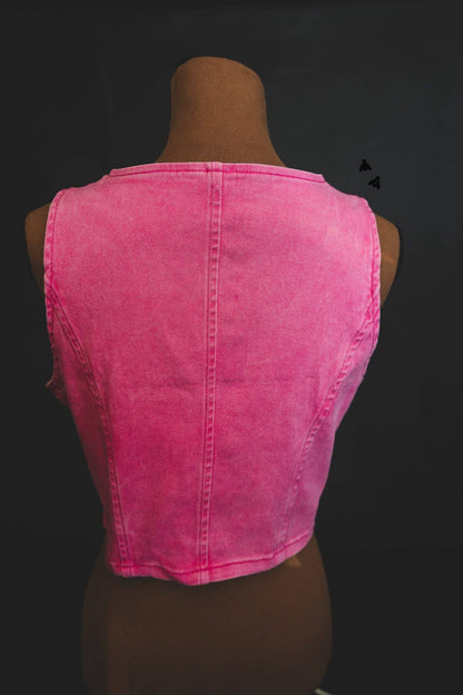 Queen Pink Stud Vest