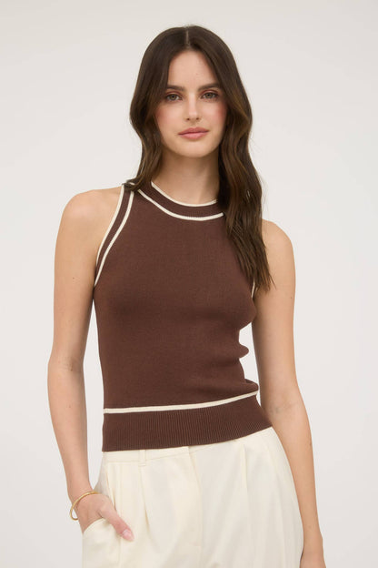 The Courtney Contrast Hight Neck