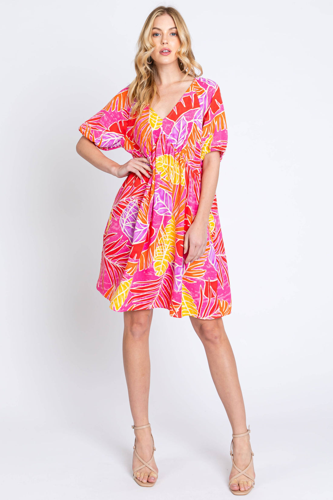 V-neck Shift Dress