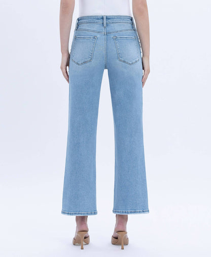 High Rise Stud Ankle Denim