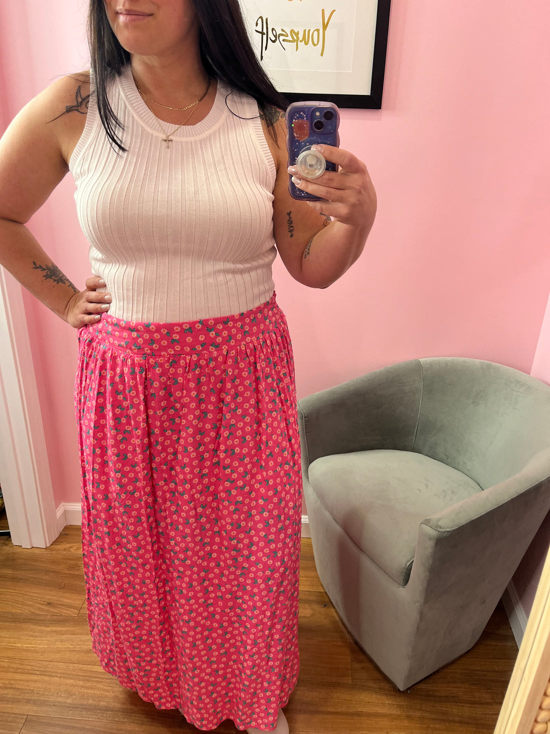 Snow White Ribbed Tank