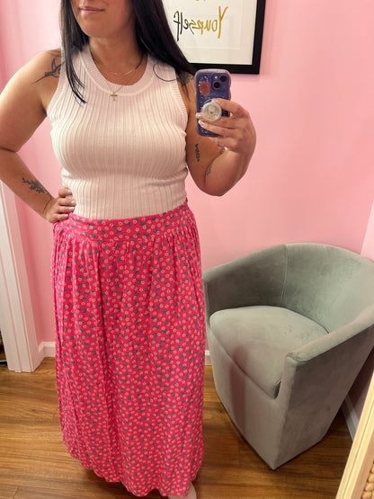 Snow White Ribbed Tank