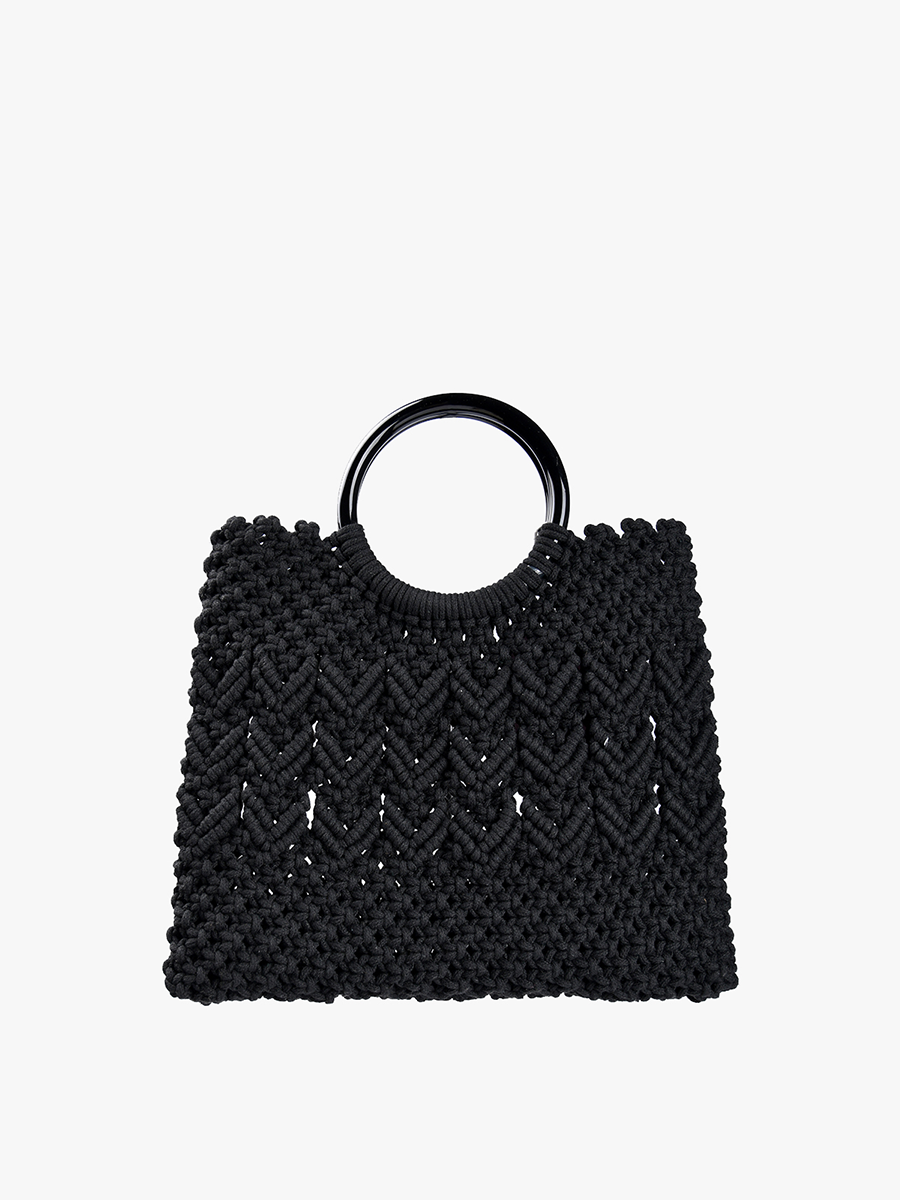Macrame Satchel Onyx