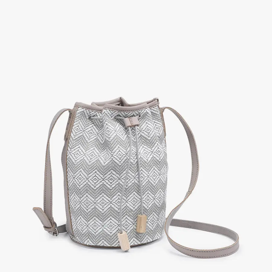 Augusta Woven Bucket Bag Grey