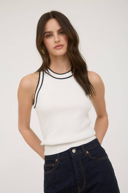The Courtney Contrast Hight Neck