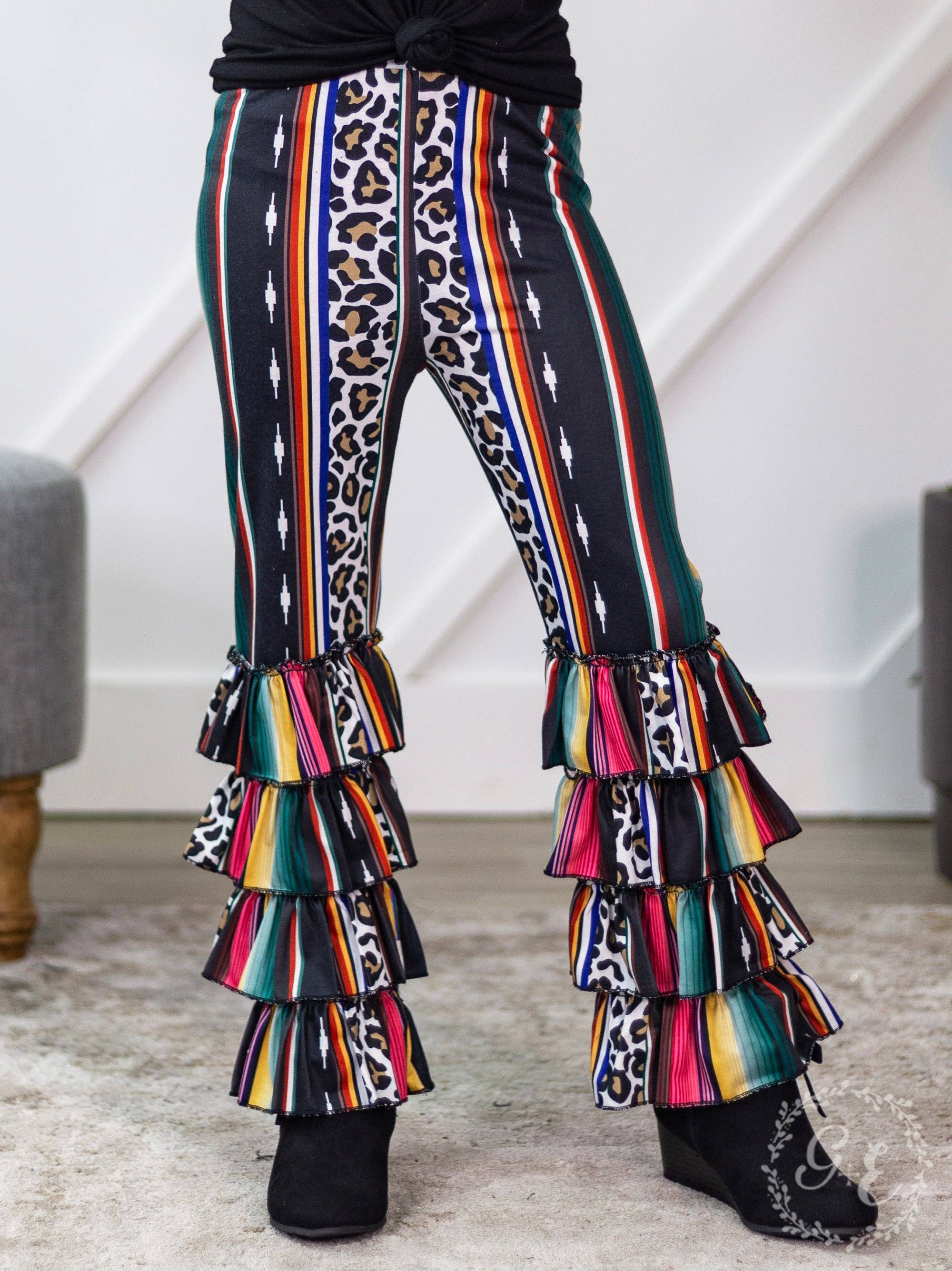 Western Cutie Flare Girls Pants