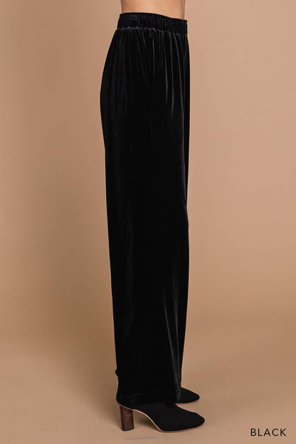 Away In a Manger Velvet Pant - ONYX
