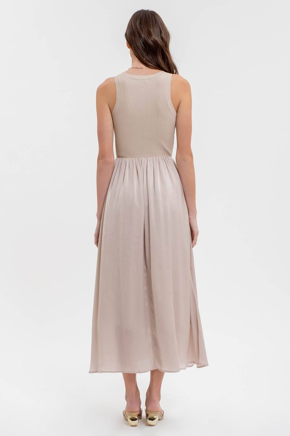 Oakley Oatmeal Mixed Media Dress