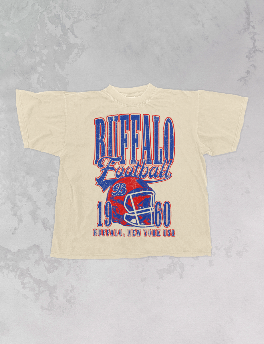 90s Vintage Buffalo Football Oversized TShirt