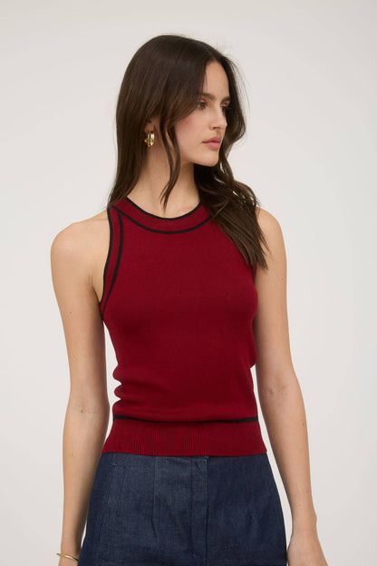 The Courtney Contrast Hight Neck