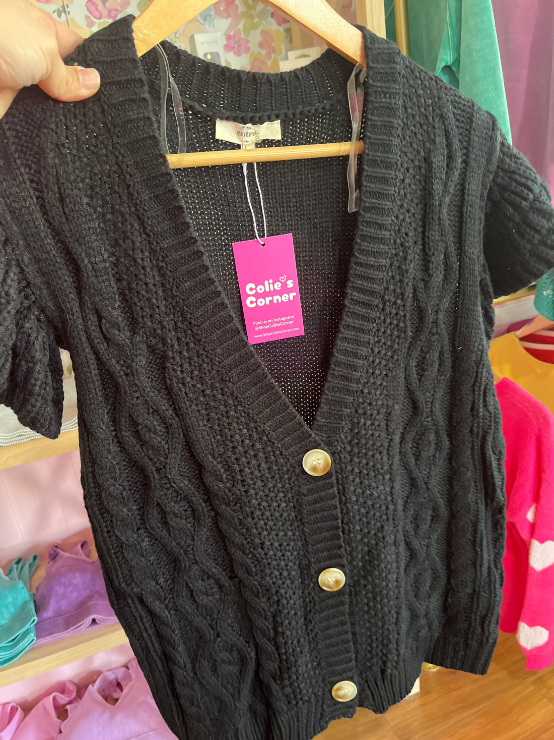 Onyx Overknit Crochet Sweater