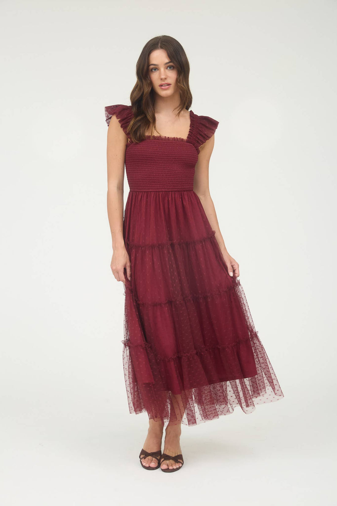 Crimson Tide Chiffon Smocked Dress