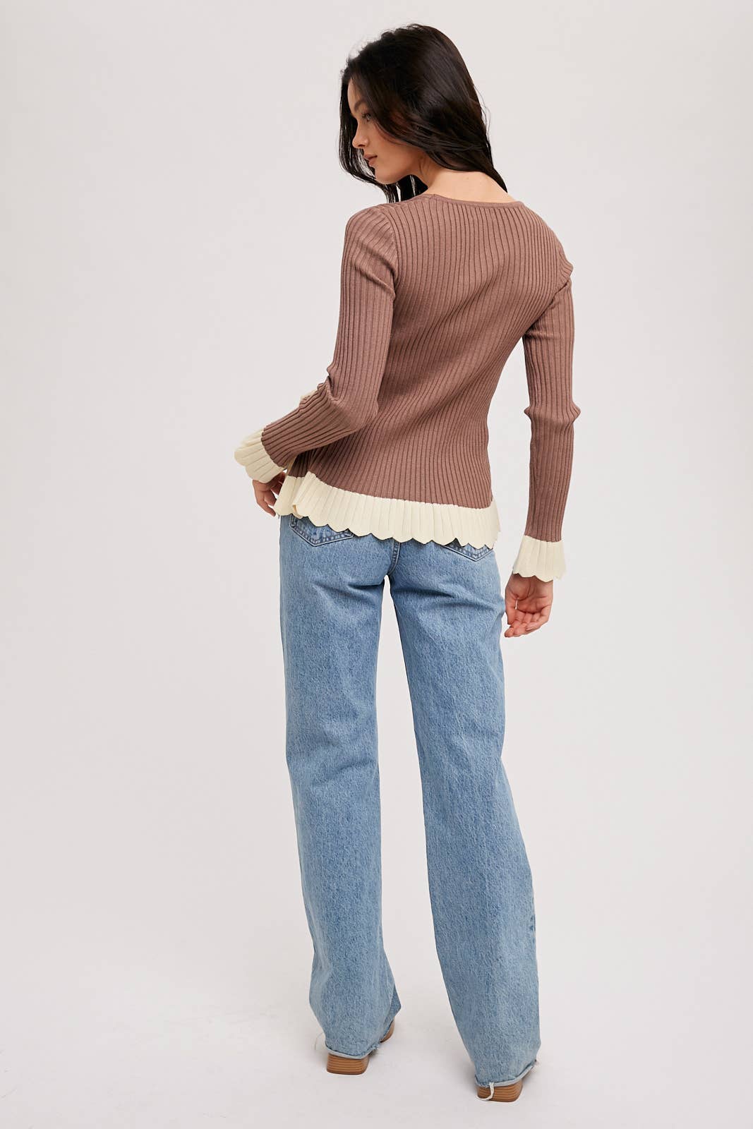 Flirty Side Ruffle Sweater