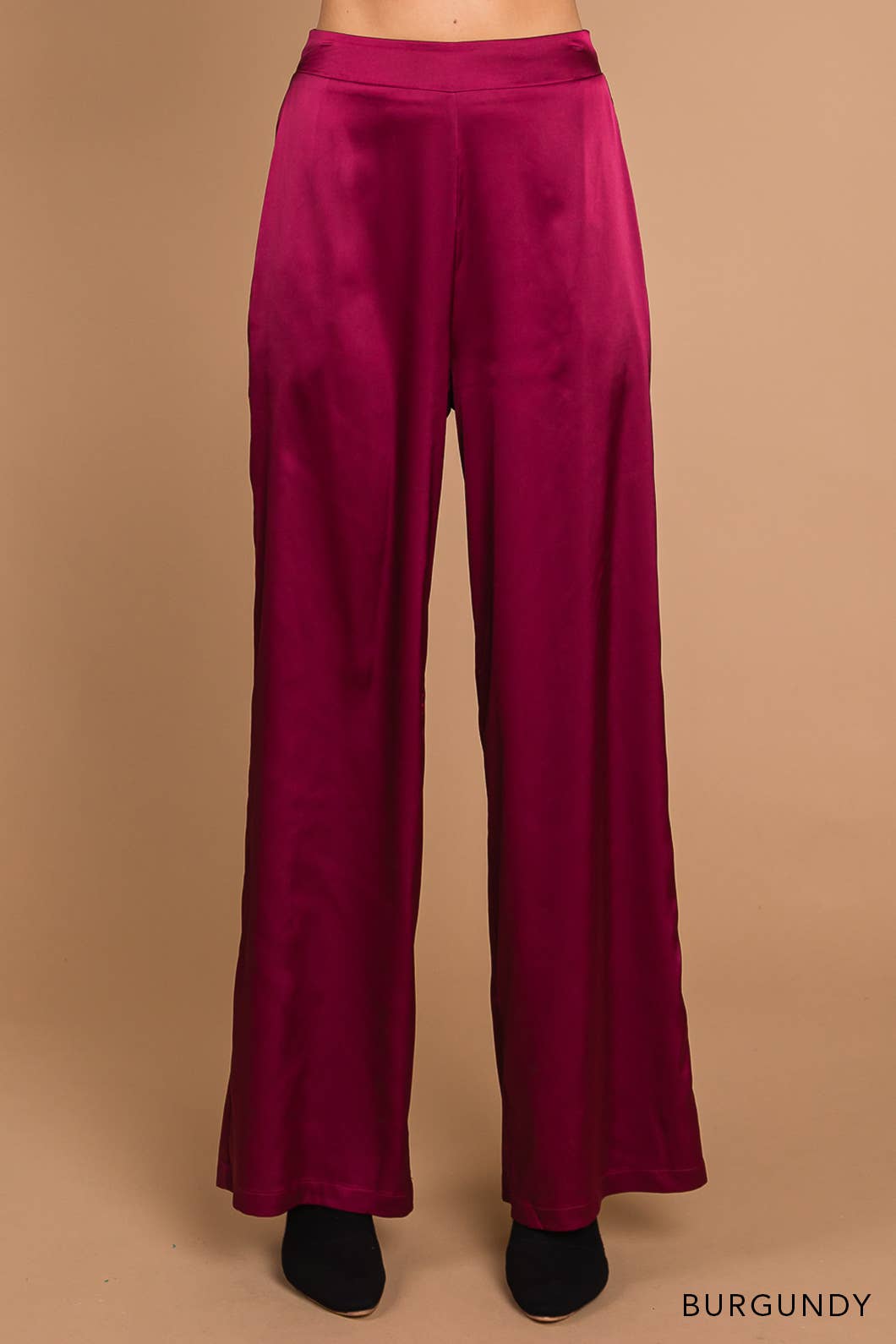 Christmas Carols Satin Wide Leg Pants