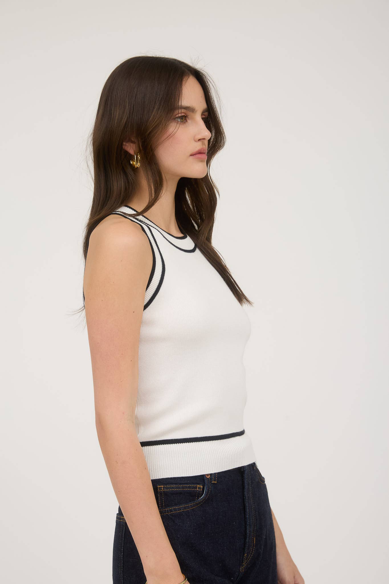 The Courtney Contrast Hight Neck