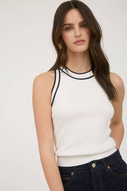 The Courtney Contrast Hight Neck