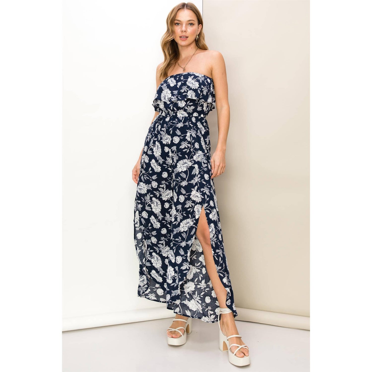 Tulum Tulip Hem Floral Jumpsuit