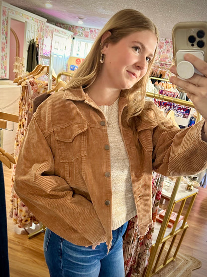 Cognac Corduroy Jacket