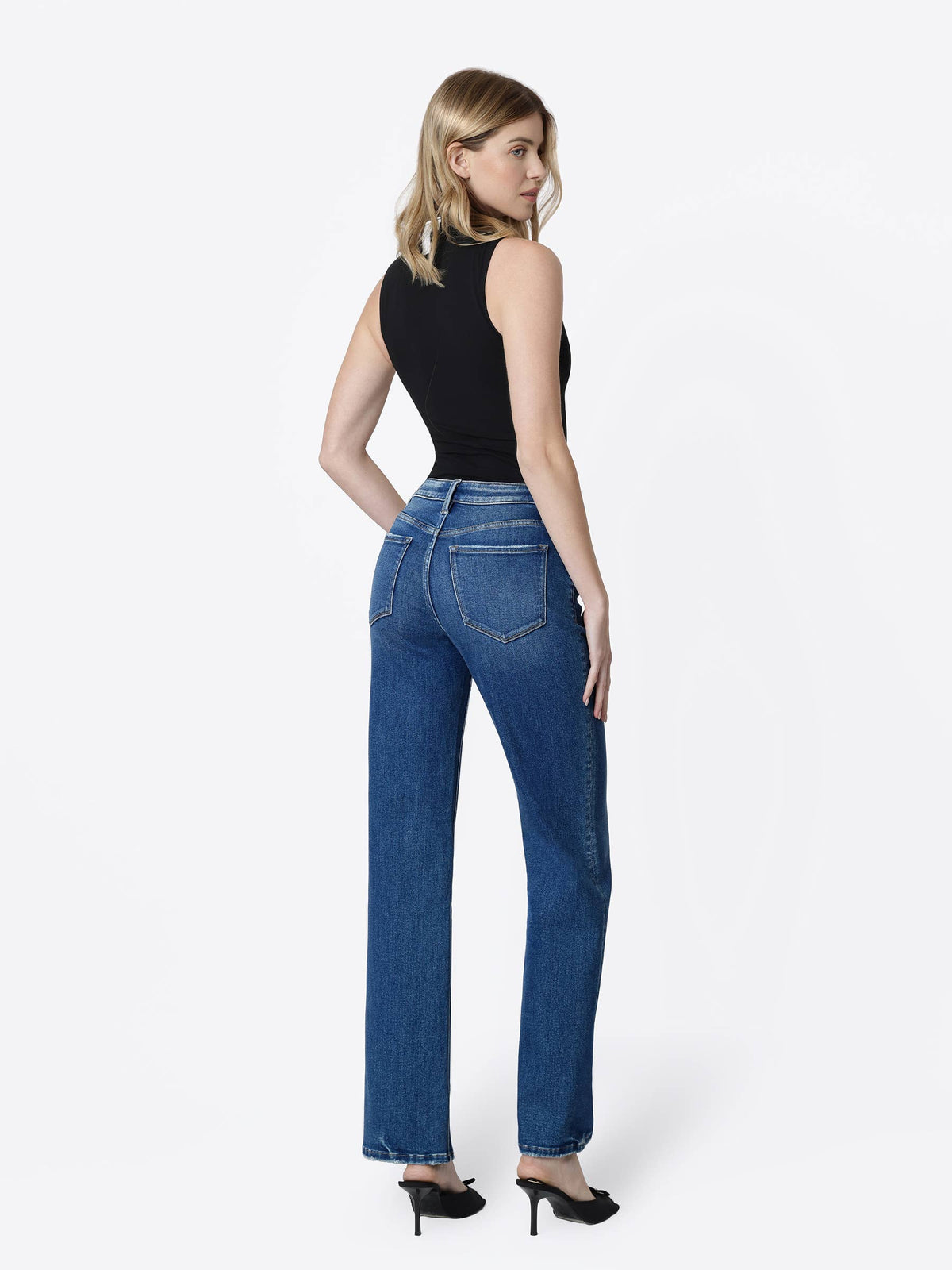 Dark Wash Slim Shady Wide Jeans
