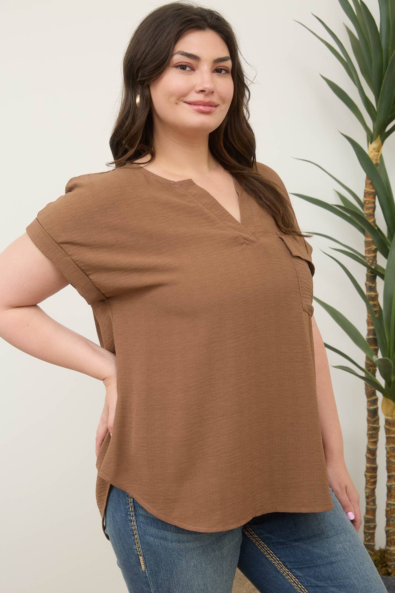 Brown Betty Plus Top