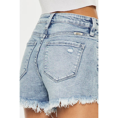 Stonewash Raw Hem Shorts
