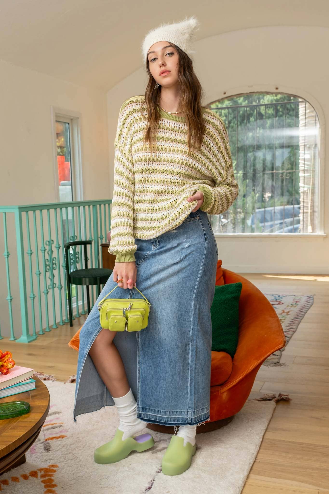Limerita Crochet Sweater Top