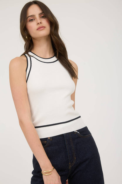 The Courtney Contrast Hight Neck