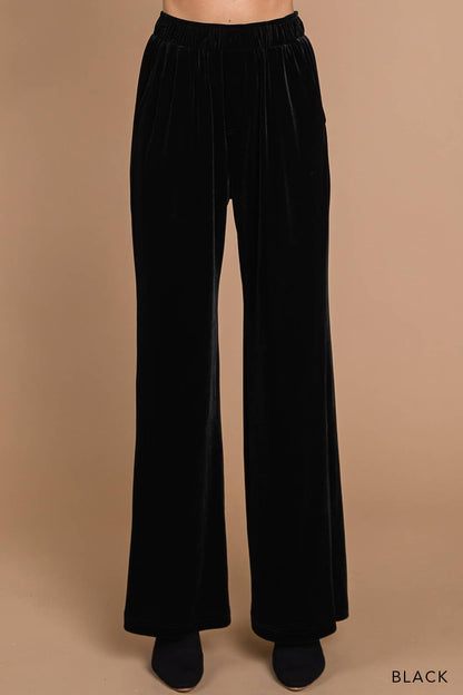 Away In a Manger Velvet Pant - ONYX