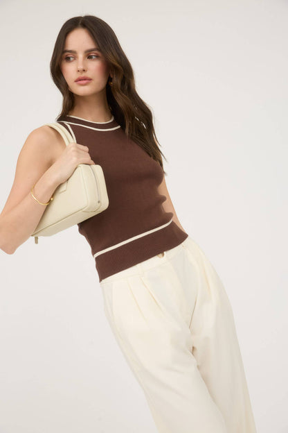 The Courtney Contrast Hight Neck