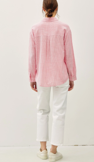 Pinstripe Coral Reef Button Down