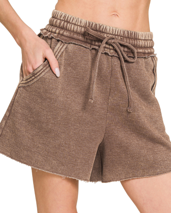 Mocha Fleece Shorts